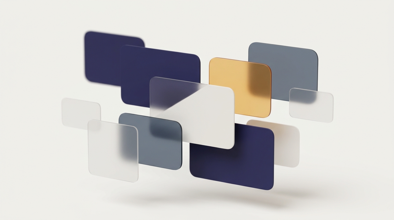 A cluster of overlapping translucent panels representing the UserPro team